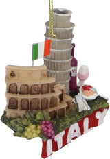3.25" Glittered International City of Travel Italy Christmas Ornament