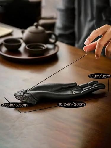 Incent Holder for Sticks,Incense Buddha Incense Holder,Premium Incense Holder Hand Incense Holdersafely Holds Burning Incense Sticks,for Zen Home Decor & Spiritual Wellness