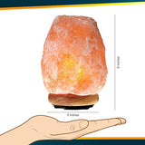 WBM LLC Himalayan Glow Natural Pink Salt Lamp, Crystal Salt Lamp Night Light with (ETL Certified) Brightness Control Dimmer Switch, Wooden Base & Salt Lamps Bulb | 6-8 LBS, Model Number: 1001
