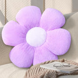 17.7 Inch Purple Flower Pillow – Daisy Shaped Cute Decorative Throw Pillow, Soft Floral Seating Cushion Floor Pillows for Sofa, Bed, Chair & Room Decorations for Home