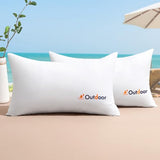 MIULEE Pack of 2 12x20 Outdoor Waterproof Throw Pillow Inserts, Decorative Water-Resistant Pillow Cushion for Patio Garden