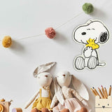 Open Road Brands Peanuts Snoopy and Woodstock Hug Wood Wall Decor - Fun Snoopy Wall Art for Kids' Bedroom or Play Room