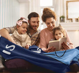 Dad Birthday Gift Blanket 50"x60", Funny Gifts for Dads/Husband from Daughter/Son, Birthday Throw for Father, Daddy is Not Sleeping He's Just Resting His Eyes Blue Napping Blanket
