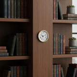 1 Pc Mini 2-1/2 Insert Clock 65mm Round Movement Clock White Face Tone Roman Numerals Head Mini Home Décor Product (Gold)