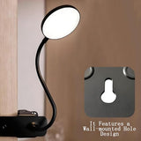 Dorm Room Essential Clip on Light, 3 Color Portable Desk Light Mini Clip Lamp, Battery Operated Small Desk Lamp with Clamp, Lightweiht Reading Lights for Books Bunk Bed Headboard Girls Guys Boys Black