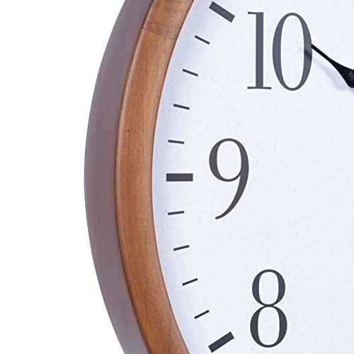 La Crosse Technology Atomic Analog Wall Clock, Wood, 12.80" (404-50447)