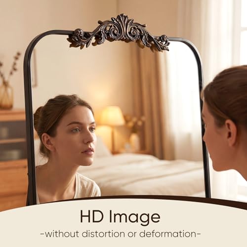Antok Full Length Mirror, Floor Mirror with Stand, Standing Hanging Leaning Irregular Mirrors for Bedroom Living Room Entryway