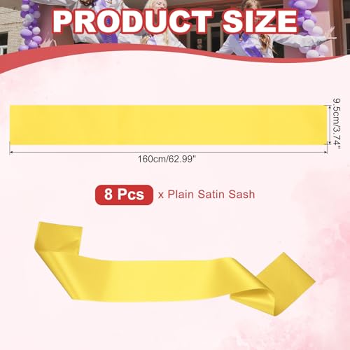 Satin Sash, Blank Sash, Pageant Ribbon - Fitting for (Beauty Pageant/Party/Birthday/DIY Decorations)