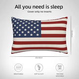 4th of July Patriotic Pillow Covers 12x20 Inch Set of 2, American Flag Decorative Throw Pillowcase Independence Day Stars and Stripes Outdoor Cushion Cover for Sofa Couch Living Room Bed Decor