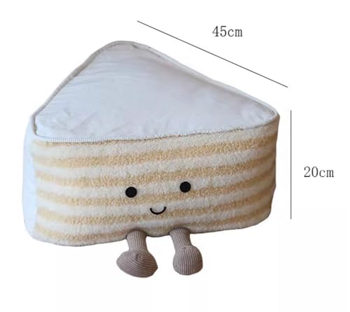Tingting's Dream Creative Stuffed Pouf Ottoman Sofa Floor Poufs Foot Rest Tatami Bedroom Foam Particles Pouf Foot Stool Rush Cushion (Beige, 45×20CCM/17.7"×7.87")