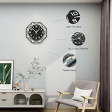 Modern Wall Clocks for Living Room Decor 12in Black Wall Clock Silent Non-Ticking Quartz Battery Operated for Office Kitchen Bedroom Bathroom Minimalist Small Clock Decoration Easy to Read