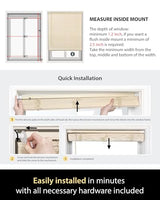 UNISHADES No Drill Cordless Mini Blinds, L-Shaped Slats, 46×48 in, White | Enhanced privacy protection, 1" Vinyl Material, Easy Install
