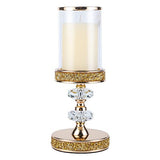 Candle Holder, Pillar Candle Holders, Crystal Candlesticks Holder for Wedding, Parties, Events, Chirstmas,Home Decor, Table Centerpieces CH028D (M)