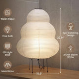 Akari Noguchi Rice Paper Lamp • Japanese Paper Lantern Lamp • Japanese Japandi Floor/Table Lamp for Soft Ambient Lighting (Akari)