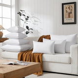 basic home® Hotel-Style 26x26 Goose Feather Down Euro Pillow Insert for Sofa & Bed - 100% Odorless & Plump Cushion Filler - 233TC Cotton with Inner Liner to Prevent Poking (26x26 Inch)