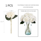 Kimura's Cabin 6pcs White Hydrangea Artificial Flowers Silk Fake Hydrangeas Faux Hydrangea Flowers with Stems for Wedding Bouquets Arrangement Home Table Centerpieces Baby Shower Party Decoration