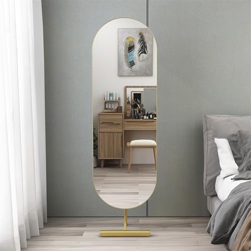 Decorative Full-Length Dressing Mirror, Household Floor-Standing, Bedroom Fitting for Living Room(Gold)