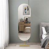Decorative Full-Length Dressing Mirror, Household Floor-Standing, Bedroom Fitting for Living Room(Gold)