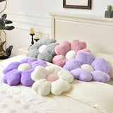 Flower Pillow, Cute Decorative Throw Pillow (White, 15 Inches) | Flower Shaped Pillow with Soft Plush for Bed Couch, Cute Daisy Pillow Dorm Decor Floor Seating Cushion