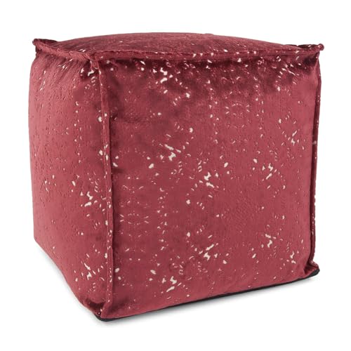 Howard Elliott Collection Square Pouf Pisani Ruby