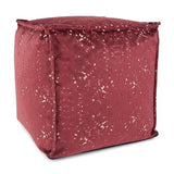 Howard Elliott Collection Square Pouf Pisani Ruby