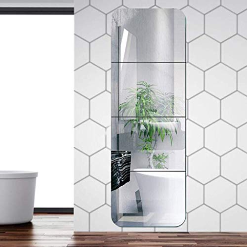 Full Length Mirror Floor Mirror- eless Bedroom Simple Wall-Mounted Dressing Mirror 4 Pieces Mirror Sheets Mirror AN1016 915 (Size : 25cm*25cm)
