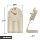 La Crosse Clock 437-3015SW Grooves Quartz Analog Tabletop Clock - Soft White
