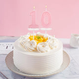 Pink Number One Birthday Candles, Romantic Cake Glitter Pink Number 1st Candles Anniversary Cake First Topper Decoration Cute Birthday Party Supplies for Wedding Anniversary Celebration Supplies (1)