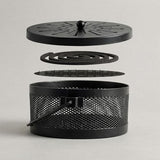Elsjoy 2 Pack Mosquito Coil Holder with Lid and Handle, Portable Incense Coil Burner Metal Mosquito Incense Holder for Indoor & Outdoor Camping