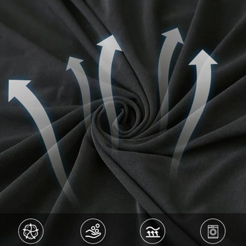 Fashion Armless Sofa Chair Cover with Skirt, Stretchable Sofa Bed Cover Futon 3/2 Seater, Removable Futon Sofa Slipcover Reversible Sofa Cover Furniture Protector Washable,H,120~150CM