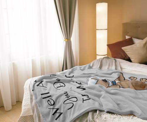 Get Well Gifts for Women/Men After Surgery, Sympathy Gift, Feel Better/Get Well Soon Gifts for Women, Surgery Recovery Gifts for Men, at Least You Dont Have to Wear A Cone Blanket 50"x60"