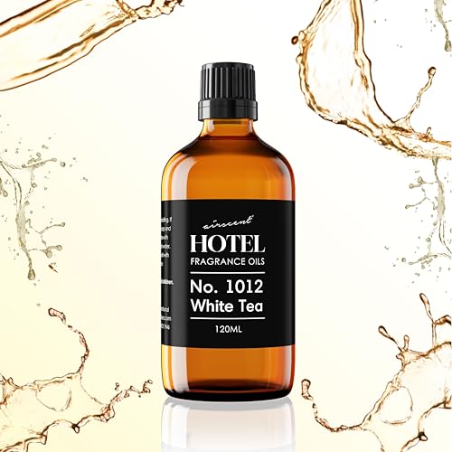 AirScent Hotel Diffuser Oil No. 1012 - The White Tea Hotel Scent - 10 mL | Premium Fragrance Oil for Ultrasonic and Waterless Diffusers and Crafting - 0.34 fl oz Dropper Bottle - Hotel Scent Dupe