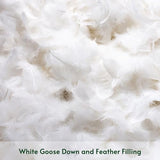 OTOSTAR Pack of 1 Down and Feather Throw Pillow Inserts, 18 x 18 Soft Fluffy Square Pillow Inserts with 100% Cotton Cover Decorative Pillows for Sofa Couch Bed-White