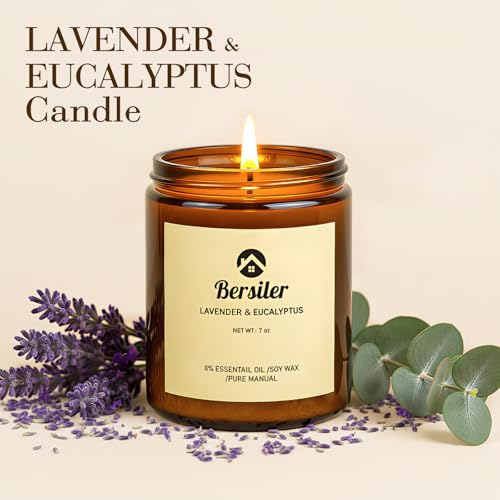 Scented Candles, Lavender Eucalyptus Candles, Non Toxic Soy Candle