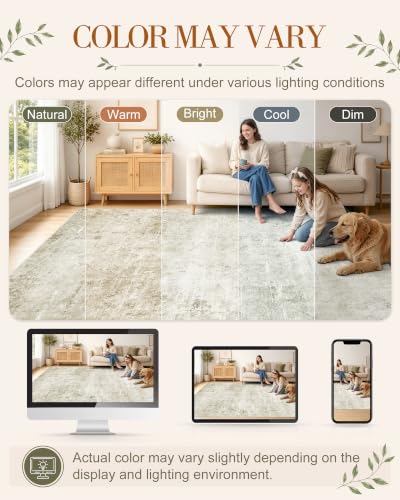OLANLY 2x6 Washable Runner Rug, Soft Non Slip Carpet for Hallway Kitchen