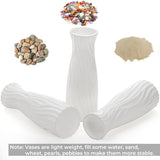SOUJOY 10 Pack Composite Plastic Flower Vase, White Conic Floral Vase Home Decor Centerpieces, Small Unbreakable Vases for Decor Living Room