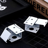 Hotop 6 Pieces 1 Inch Blind Brackets White Profile Box Mounting Iron Window Blinds Headrail Bracket Metal Low Profile Box Mounting for Window Blinds