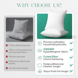 Phantoscope Hypoallergenic Throw Pillows Insert, 100% Virgin Fiber Throw Pillows - Indoor Pillow Inserts Decor Stuffer for Desk Sofa and Couch, Set of 2, 12 x 20