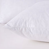 Set of 2, 95% Feather 5% Down Square Decorative Throw Pillow Insert, Cotton Cover, 16x16 Inch