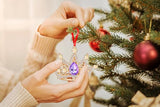 WaaHome Metal Crown Christmas Ornaments Purple and Gold Queen Crown Keepsake Ornaments for Christmas Tree Decorations Gifts for Women Girls Mom Sisters Kids