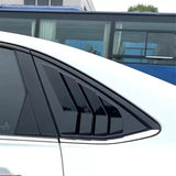 2PCS Fit for Volkswagen Jetta MK7 2019-2023 Car Rear Window Louver Cover Exterior Side Vent Shutter Trim Scoop ABS Accessories(Gloss Black)