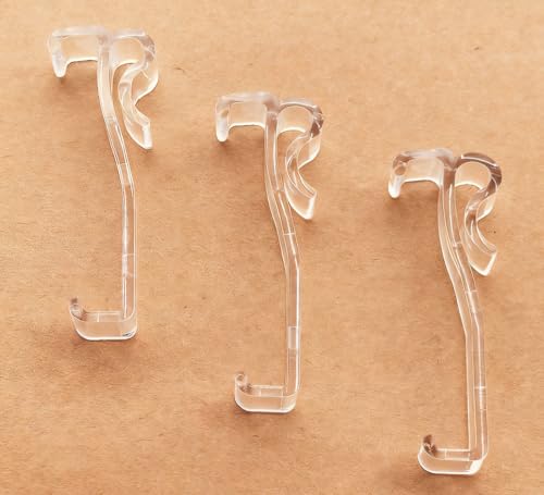 Valance Clips 6pcs 2-1/2'' Window Blinds Hidden Clip Clear Plastic for Horizontal Blinds Valance Retainer Holder