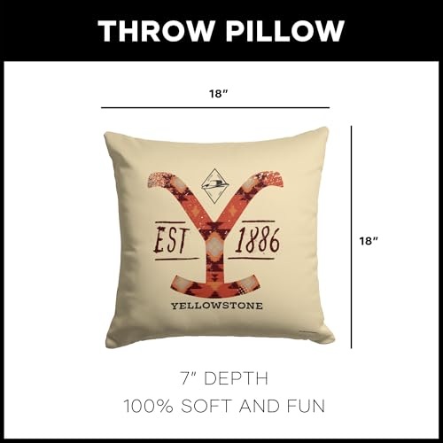 NORTHWEST Paramount Yellowstone Throw Pillow, Family I Got, 18 x 18 inches