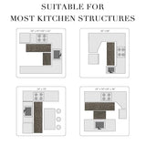 Kitchen Runner, 24"x79" Kitchen Mats for Floor, Black