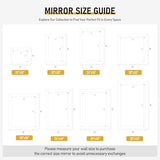CULER White Wall Mirror for Bathroom,Rectangle Rustic 24 x 36 inch Hanging Vanity Mirrors with Wood Grain Pattern for Living Room,Bedroom,Entryway (24x36 inch, White)