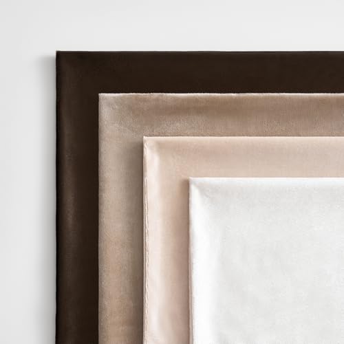 GIGIZAZA Pack of 4 Decorative Velvet Pillow Covers 16x16 Gradient Brown