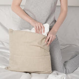 Oubonun 28 x 28 Euro Pillow Inserts with 100% Cotton Cover - Square Interior Sofa Decorative Throw Pillow Insert Set of 2 - White Couch Pillow