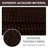 U-NICE HOME Stretch Couch Cover Slipcover for 3 Cushion Sofa, Chocolate | 1-Piece Sofa cover, Washable, Pet friendly, Furniture protector, Polyester Spandex Jacquard fabric