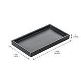 Ceramic Makeup Tray Redelaenor, Black Bathroom Accessories Holder for Kitchen Sink Organizer and Home Decorative Tray Rectangle Small Bathroom Sink Trays for Counter