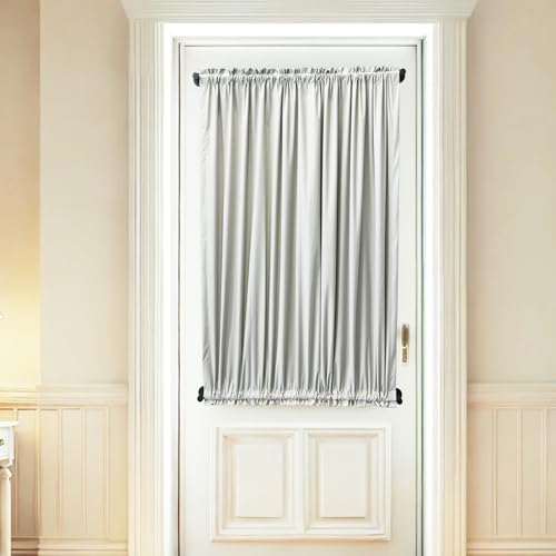 18-31.5 inches Adjustable Magnetic Curtain Rod for Metal Door, Magnetic Towel Bar Holder for Kitchen Refrigerator, Magnet Flip Calendar Chart Rod for Whiteboard, Black, 1 Pack